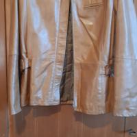 giacca giubbotto donna in pelle marrone chiaro