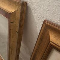Cornice in legno dorata e anticata