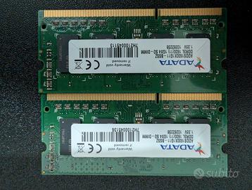 Kit RAM ADATA DDR3L 2GB (2×1GB) 1600MHz SO-DIMM