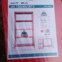 SCAFFALATURE METALLICHE ROSSE A BULLONI