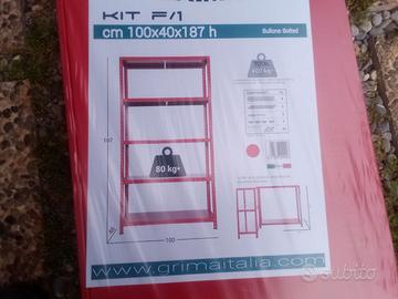 SCAFFALATURE METALLICHE ROSSE A BULLONI