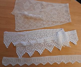Bordure in Crochet a Filet fatte a mano