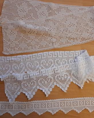 Bordure in Crochet a Filet fatte a mano