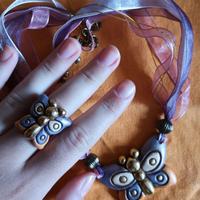 set collana e anello Thun farfalla