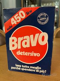 Scatola di detersivi vintage Bravo