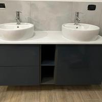 Mobile bagno - lavabo doppio sospeso