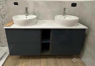 Mobile bagno - lavabo doppio sospeso