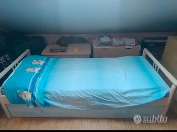 Letto singolo con cassetto.