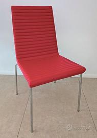 Sedie Gaber con struttura in metallo cromata