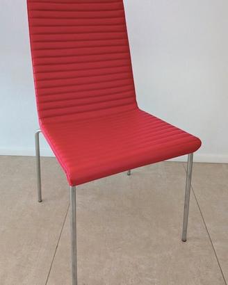 Sedie Gaber con struttura in metallo cromata