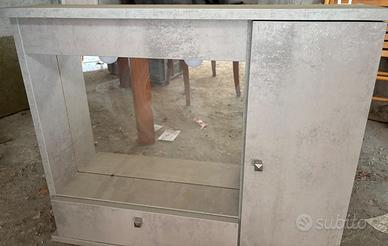 Mobiletto bagno grigio - effetto cemento