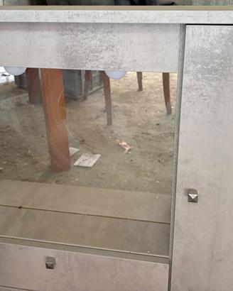 Mobiletto bagno grigio - effetto cemento