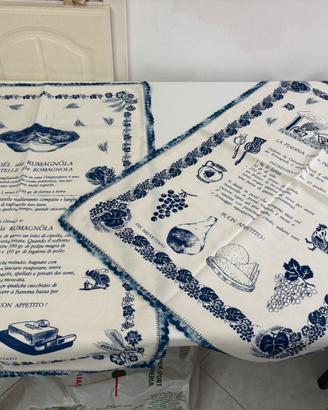 Set 2 splendide tovagliette nuove bordi uncinetto