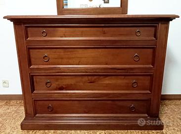 cassettiera legno massiccio