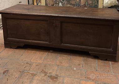 Cassapanca Antica in Noce Massello