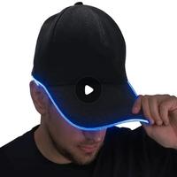Berretto modello baseball luminoso a Led Blu
