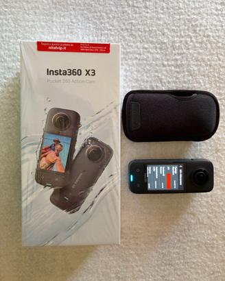 kit insta360 X3 + batterie + hub + selfie stick