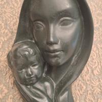 Madonnina con bambino in ceramica 