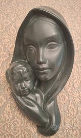 Madonnina con bambino in ceramica 