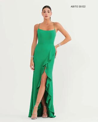 vestito lungo Jean Cryo verde smeraldo