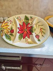 Antipastiera artigianale dipinta a mano