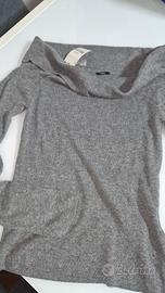 maglione con scollo a barca L 