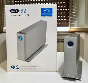 LaCie D2 6Tb Thunderbolt 3/USB C pari al nuovo