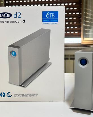LaCie D2 6Tb Thunderbolt 3/USB C pari al nuovo