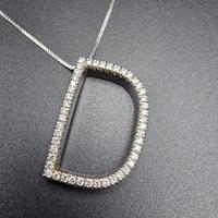 COLLANA ORO D INIZIALE 47 DIAMANTI