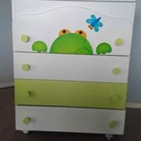 Cassettiera e lettino azur