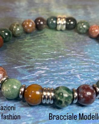 Bracciale occhio tigre mod. Mumbai Agata indiana