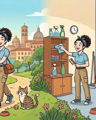 Dog sitter e cat sitter, magazzino, pulizie