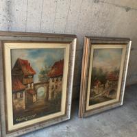 quadri con cornice olio su tela firmati
