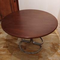 Tavolo tondo stile Giotto Stoppino anni 60-70