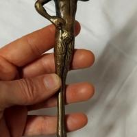 VECCHIA STATUA FAUNO SATIRO IN OTTONE / BRONZO 
