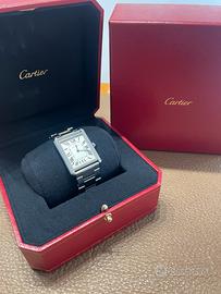 Cartier Tank Solo quarzo acciaio con box