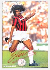 cartolina autografata Ruud Gullit
