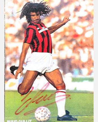 cartolina autografata Ruud Gullit