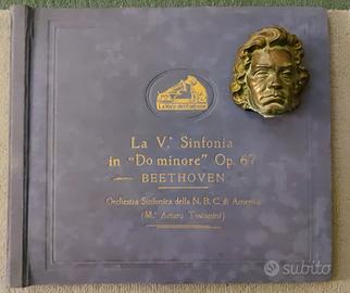Box 78 giri 4 x LP Toscanini Va sinfonia Beethoven