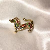 Spilla vintage con pietre dure colorate