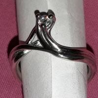 Anello solitario argento