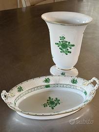 Vaso + vassoio HEREND porcellana ungherese