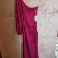 Vestito lungo donna monospalla con spacco - NUOVO