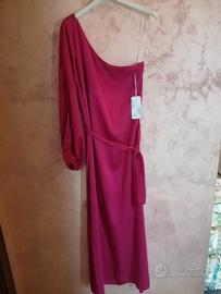 Vestito lungo donna monospalla con spacco - NUOVO