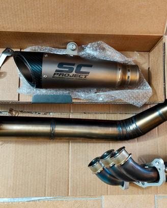 scarico racing completo per Triumph street triple 