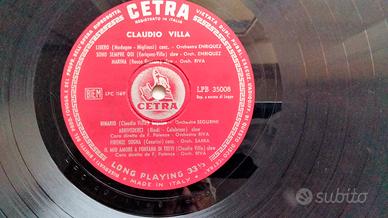 DISCO CLAUDIO VILLA  - CETRA  -  LONG  PLAYING  33
