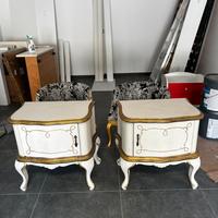 Coppia comodini anni  50 stile barocco rivisitati