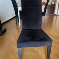 SEDIE SOGGIORNO IN ALCANTARA NERO