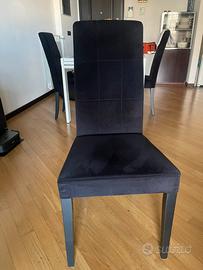 SEDIE SOGGIORNO IN ALCANTARA NERO