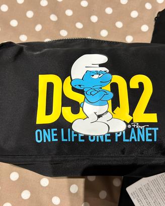 Pochette clutch  Puffi Dsquared2 smurfs.